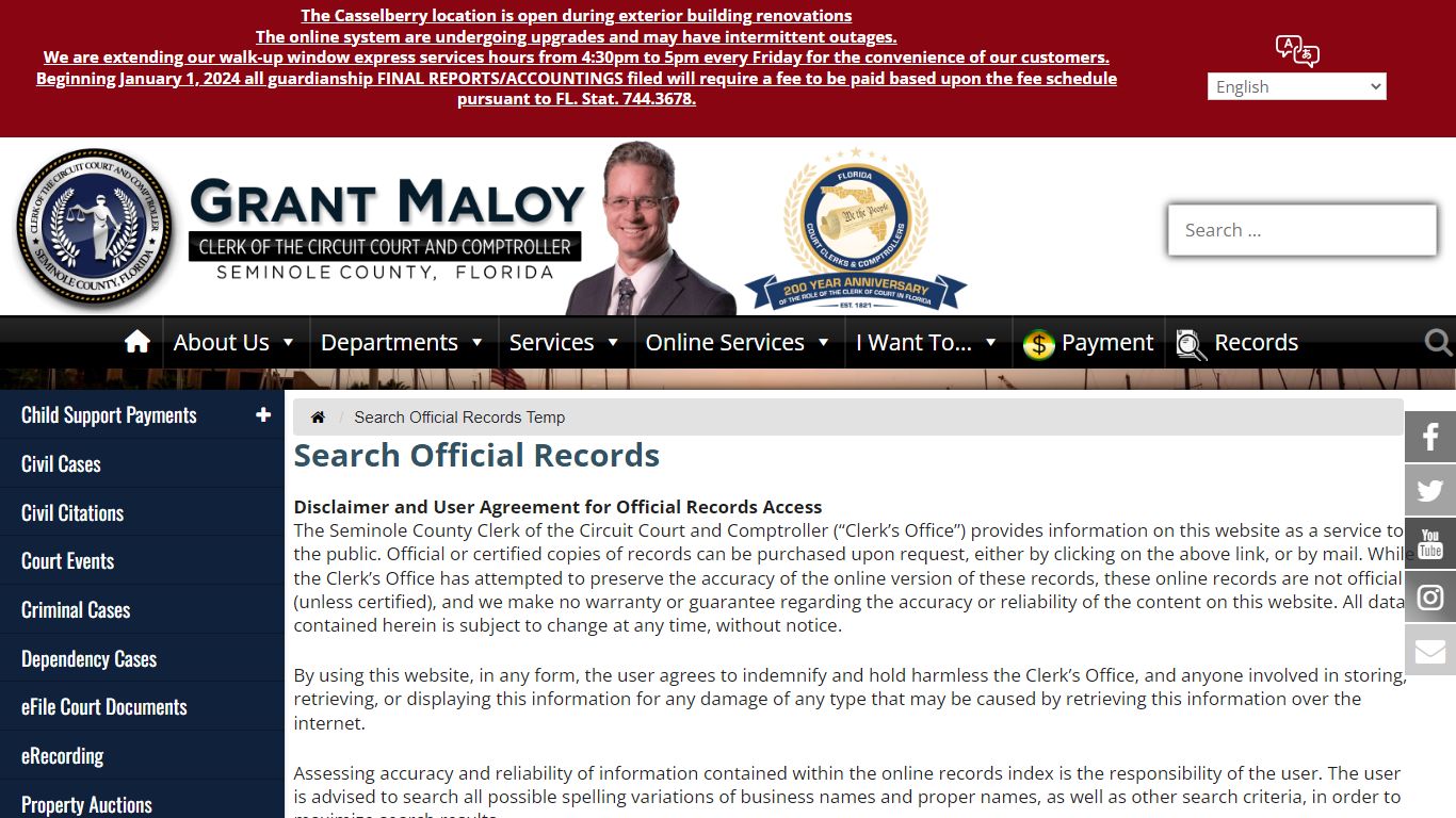 Search Official Records - Seminole County Clerk of the Circuit Court ...
